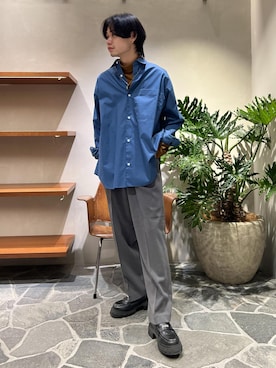 「骨格ナチュラル、イエベ」｜Ryu Miyazakiさん（メンズ・167cm）の秋コーディネート