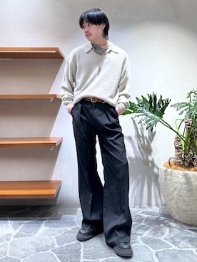 「骨格ナチュラル、イエベ」｜Ryu Miyazakiさん（メンズ・167cm）の春コーディネート