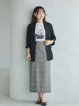 「アイテム（テーラードジャケット）」を使った、Yuukaさん（レディース・160cm・20代）の夏コーディネート