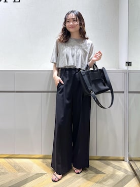 「E'POR（エポール）の【E'POR】【撥水加工・超軽量】 BOAT BAG Medium【25AW】（トートバッグ）」を使った、Yuukaさん（レディース・160cm）の夏コーディネート