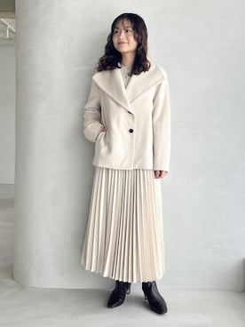 「アイテム（ステンカラーコート）」を使った、Yuukaさん（レディース・160cm）の秋コーディネート