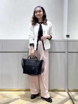 「E'POR（エポール）の【E'POR】【撥水加工・超軽量】 BOAT BAG Medium【25AW】（トートバッグ）」を使った、Yuukaさん（レディース・160cm）の秋コーディネート