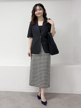 「ROPE'（ロペ）のアイテム（ジャケット/アウター）」を使った、Yuukaさん（レディース・160cm）の春コーディネート