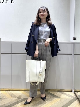 「アイテム（テーラードジャケット）」を使った、Yuukaさん（レディース・160cm・20代）の秋コーディネート