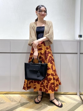 「E'POR（エポール）の【E'POR】【撥水加工・超軽量】 BOAT BAG Medium【25AW】（トートバッグ）」を使った、Yuukaさん（レディース・160cm）の夏コーディネート