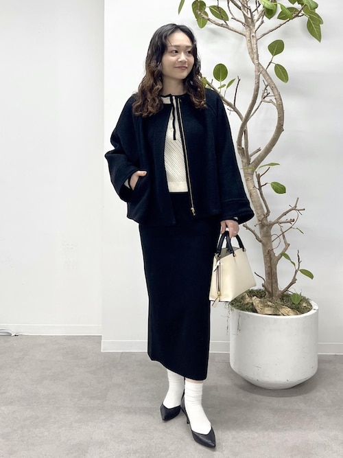 定価5万越　Heve ヘイヴ　金ボタン　ウール　アウター　ブラック　ショート丈 マルチウェイポンチョ風ミドルコート - ジャケット/アウター通販