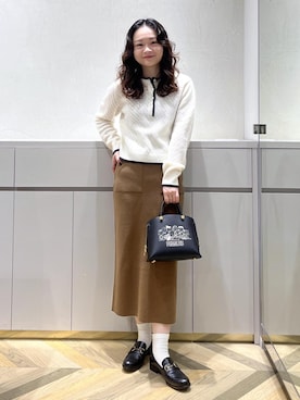 「アイテム（チャーム）」を使った、Yuukaさん（レディース・160cm・20代）の冬コーディネート