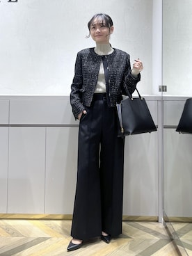 「アイテム（ノーカラージャケット）」を使った、Yuukaさん（レディース・160cm・20代）の秋コーディネート