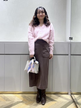 「アイテム（バンダナ/スカーフ）」を使った、Yuukaさん（レディース・160cm・20代）の秋コーディネート