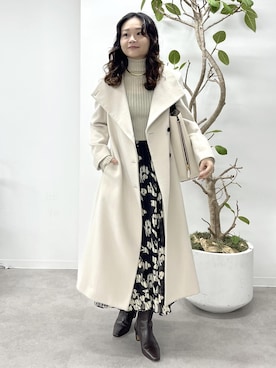 「アイテム（ステンカラーコート）」を使った、Yuukaさん（レディース・160cm・20代）の秋コーディネート