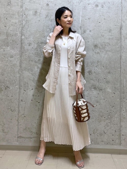 セール】ニット布帛コンビプリーツワンピース（ワンピース）｜ROPE  