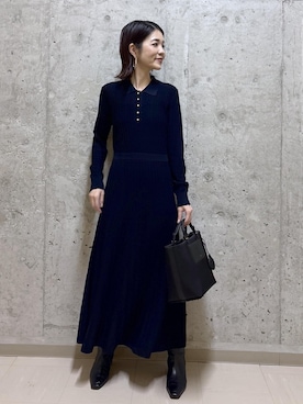 「アイテム（ワンピース/ドレス）」を使った、NAOKOさん（レディース・163cm・40代）の冬コーディネート