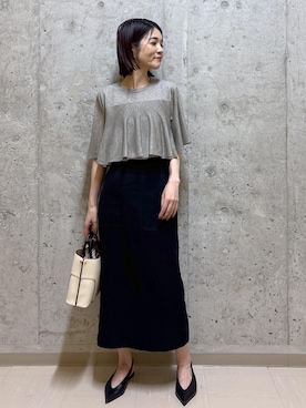 「アイテム（Tシャツ/カットソー）」を使った、NAOKOさん（レディース・163cm・40代）の夏コーディネート