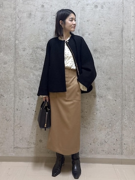 「ROPE'（ロペ）のアイテム（スカート）」を使った、NAOKOさん（レディース・163cm）の秋コーディネート