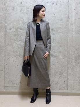 「アイテム（ショルダーバッグ）」を使った、NAOKOさん（レディース・163cm・40代）の秋コーディネート