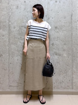 「アイテム（スカート）」を使った、NAOKOさん（レディース・163cm・40代）の夏コーディネート