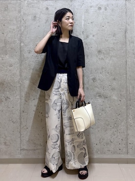 「ROPE'（ロペ）のアイテム」を使った、NAOKOさん（レディース・163cm）の春コーディネート