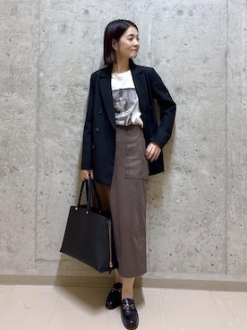 「アイテム（テーラードジャケット）」を使った、NAOKOさん（レディース・163cm・40代）の秋コーディネート
