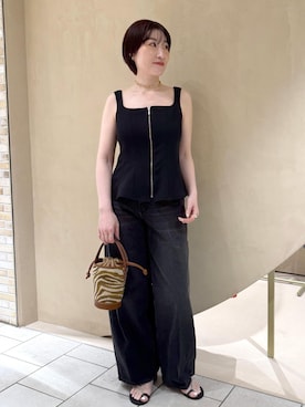 「ROPE'（ロペ）のアイテム」を使った、mm＊さん（レディース・161cm）の春コーディネート