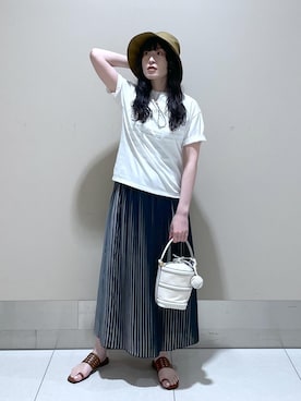 「アイテム（帽子）」を使った、mm＊さん（レディース・161cm・30代）の春コーディネート