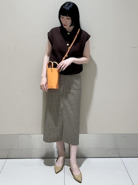 「タイト」｜「アイテム（パンプス）」を使った、mm＊さん（レディース・161cm）の夏コーディネート