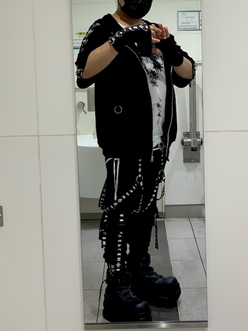 REFLEM/レフレム】ハーネスロゴベルトカーゴパンツ サルエル