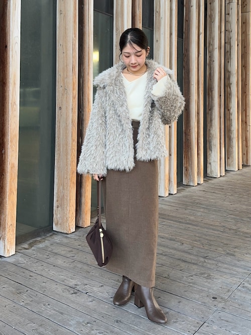 サイズ展開あり/軽量】MIXファースタンドカラーコート（その他アウター