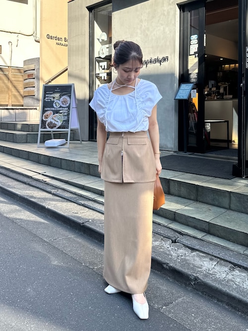 ギャザーフレンチTシャツ