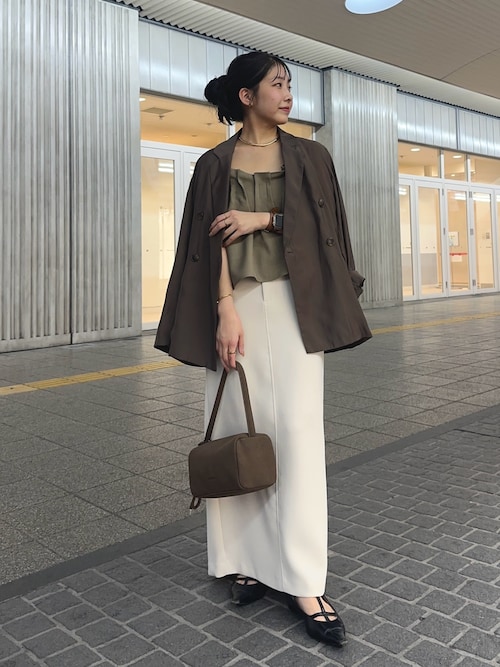 低身長サイズあり】マキシIラインスカート（スカート