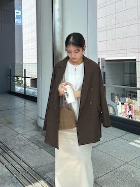 「アイテム（テーラードジャケット）」を使った、nonokalemageさん（レディース・155cm）の夏コーディネート