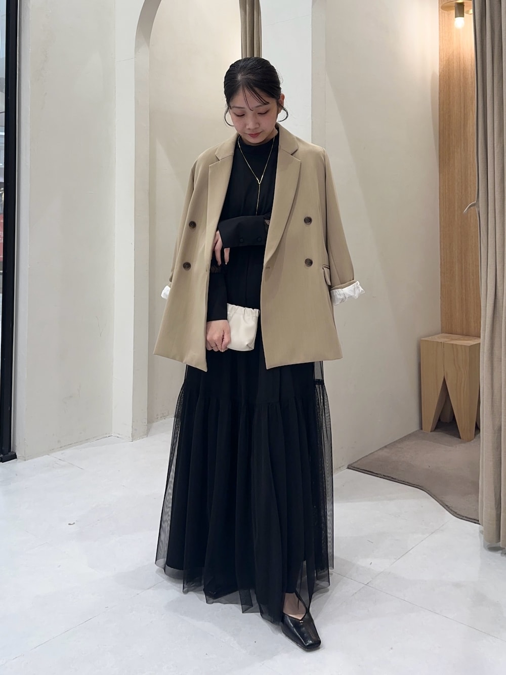 CAPRICIEUX LE´MAGE チュールハイネックワンピース 【公式通販