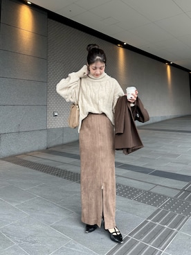 「アイテム（パンプス）」を使った、nonokalemageさん（レディース・155cm）の冬コーディネート