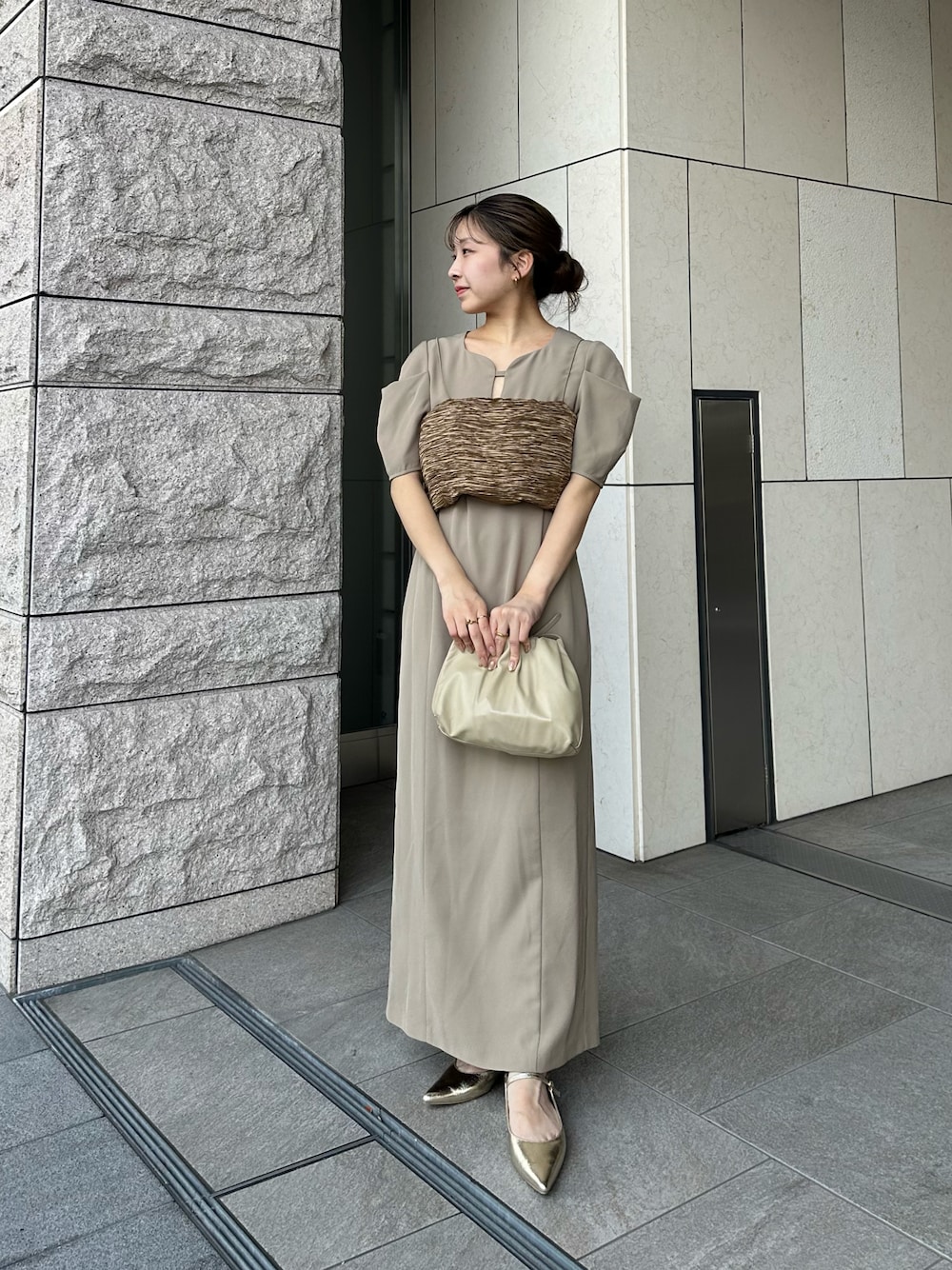 ビスチェSETウェーブネックワンピース オケージョンアイテム/サイズ展開あり】ビスチェSETウェーブ