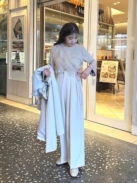 「綺麗めコーデ」｜「アイテム（トレンチコート）」を使った、nonokalemageさん（レディース・155cm）の冬コーディネート