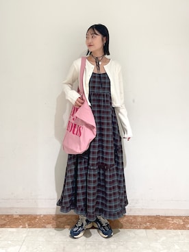 「アイテム（ワンピース/ドレス）」を使った、ミナさん（骨格ウェーブ・レディース・159cm）の秋コーディネート