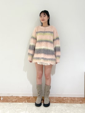 「アイテム（ブーツ）」を使った、ミナさん（レディース・159cm）の秋コーディネート