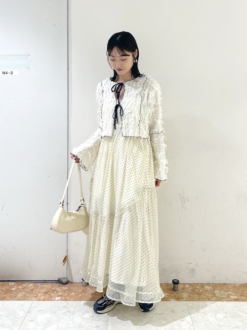 ドットティアードキャミワンピース（ワンピース）｜w closet（ダブル