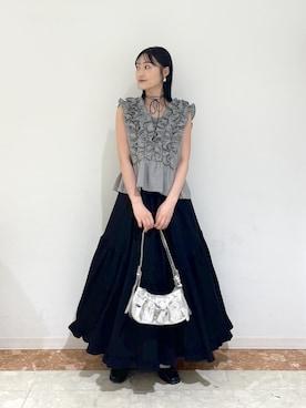 「w closet（ダブルクローゼット）のアイテム」を使った、ミナさん（レディース・159cm）の春コーディネート