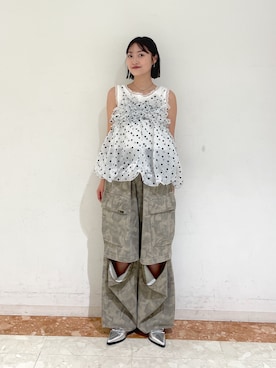 「w closet（ダブルクローゼット）のアイテム」を使った、ミナさん（レディース・159cm）の夏コーディネート