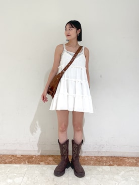「w closet（ダブルクローゼット）のアイテム」を使った、ミナさん（レディース・159cm）の夏コーディネート