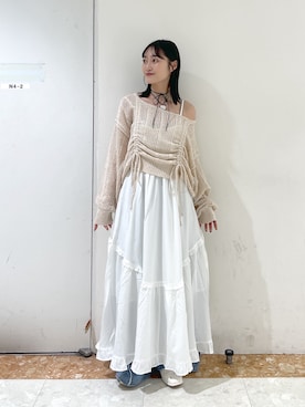 「アイテム（ワンピース/ドレス）」を使った、ミナさん（レディース・159cm）の春コーディネート