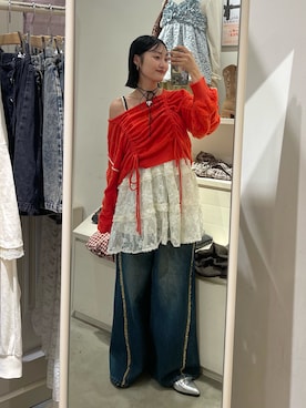 「アイテム（ブーツ、シルバー系）」を使った、ミナさん（レディース・159cm）の秋コーディネート