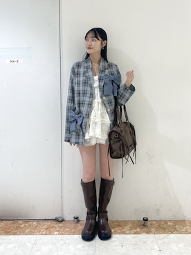 「スタッフ」｜ミナさん（レディース・159cm）の秋コーディネート