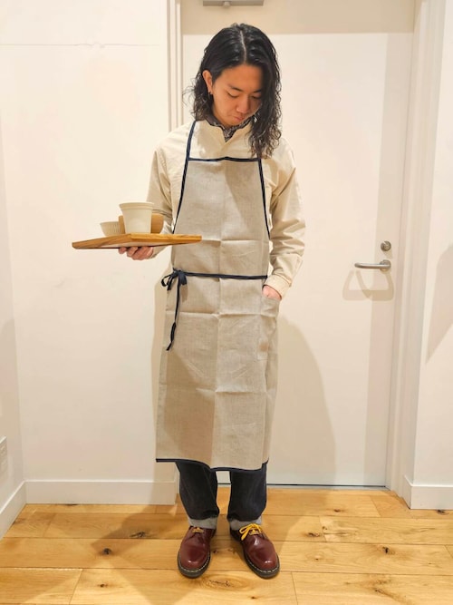 fog linen work リネンパイピングエプロン（エプロン）｜fog linen