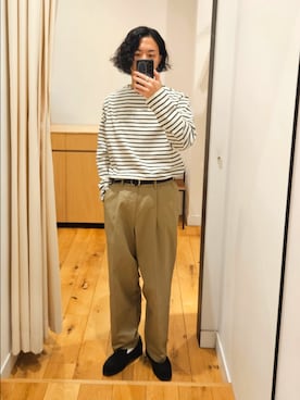 「フレンチカジュアル」｜ノブさん（メンズ・173cm）の秋コーディネート