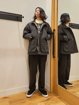 「アーバンリサーチドアーズ」｜「アイテム（その他アウター）」を使った、ノブさん（メンズ・173cm）の冬コーディネート