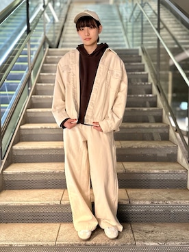 「クセニア・シュナイダー」｜「アイテム（帽子）」を使った、HTさん（レディース・165cm）の秋コーディネート
