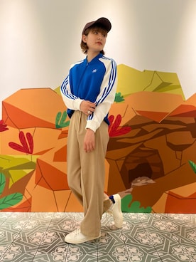 「アディダスコーデ」｜「アイテム（キャップ）」を使った、HTさん（レディース・165cm）の夏コーディネート