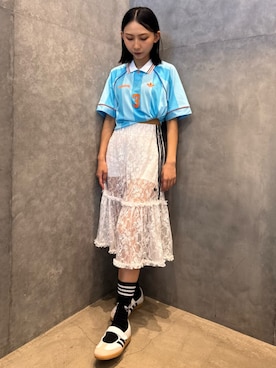 「adidas（アディダス）のアイテム（スカート）」を使った、KAさん（レディース・164cm）の夏コーディネート