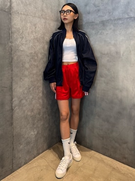 「アディダス」｜KAさん（レディース・164cm）の夏コーディネート